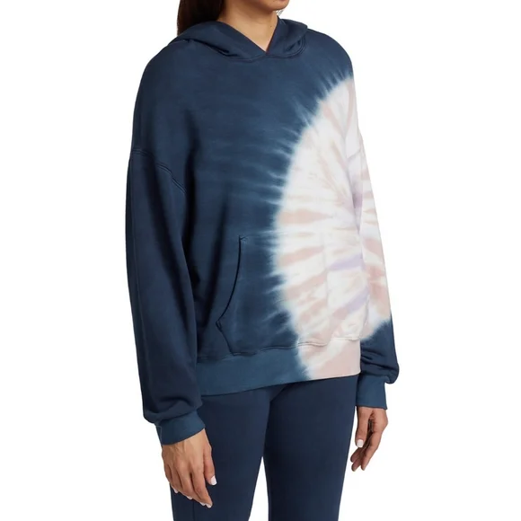 NWT Wildfox Womens S Navy Circular Tie Dye Hoodie Retail $126 - Picture 3 of 7